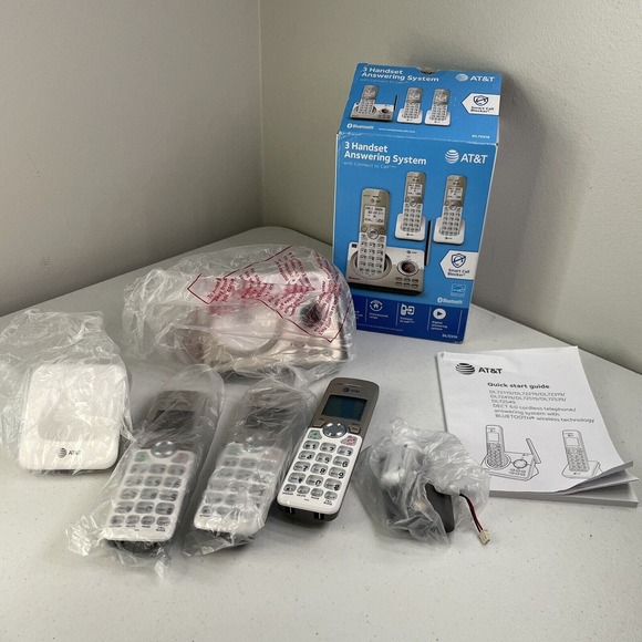 INCOMPLETE New AT&T DL72319 3-Handset Cordless Phones Answering System Bluetooth - Picture 1 of 6